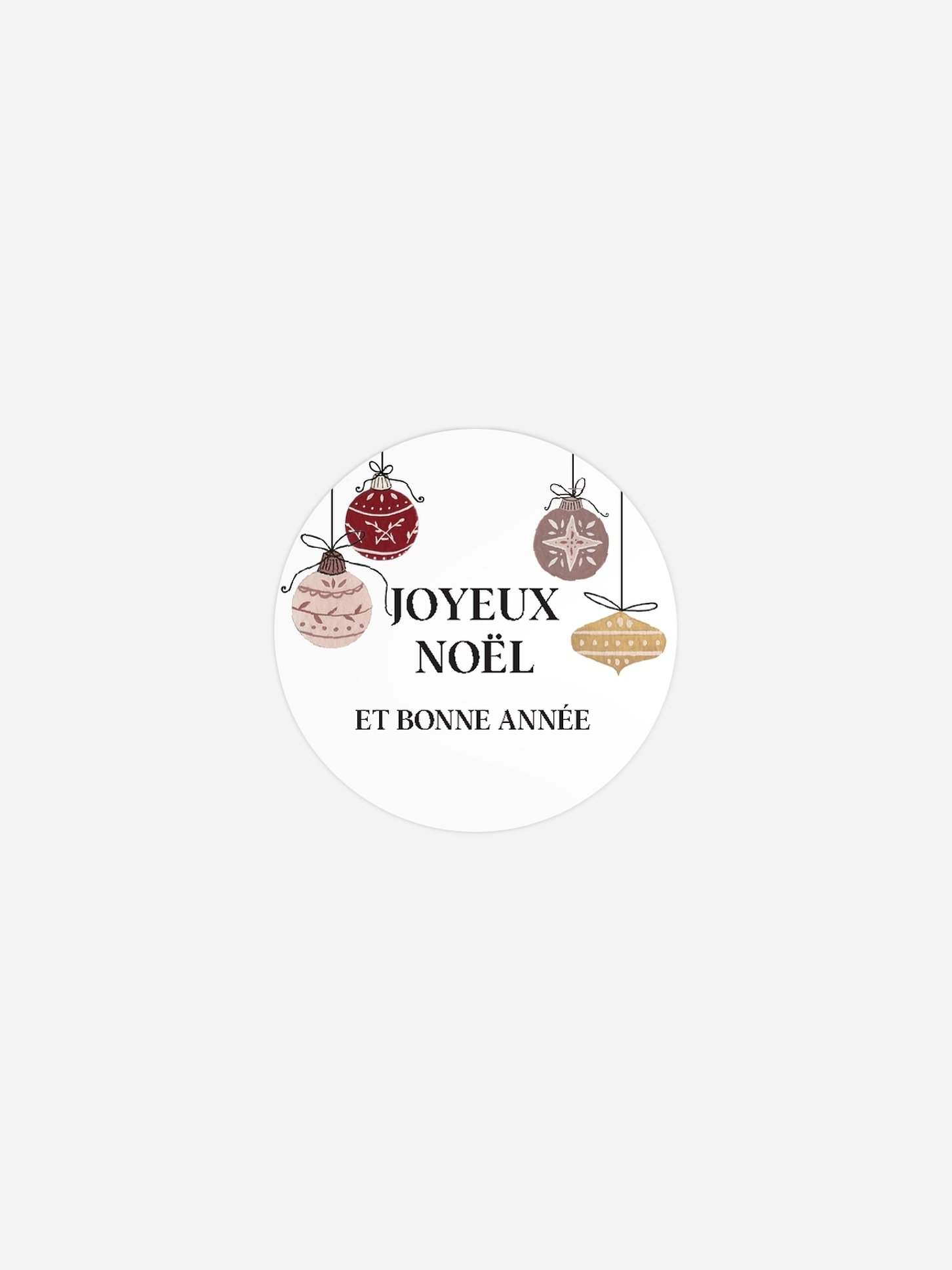 Étiquette cadeau Noël Boules enchantées