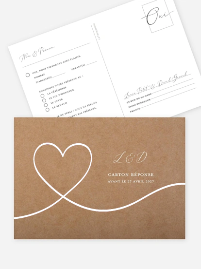 Carton réponse Le plus beau Oui