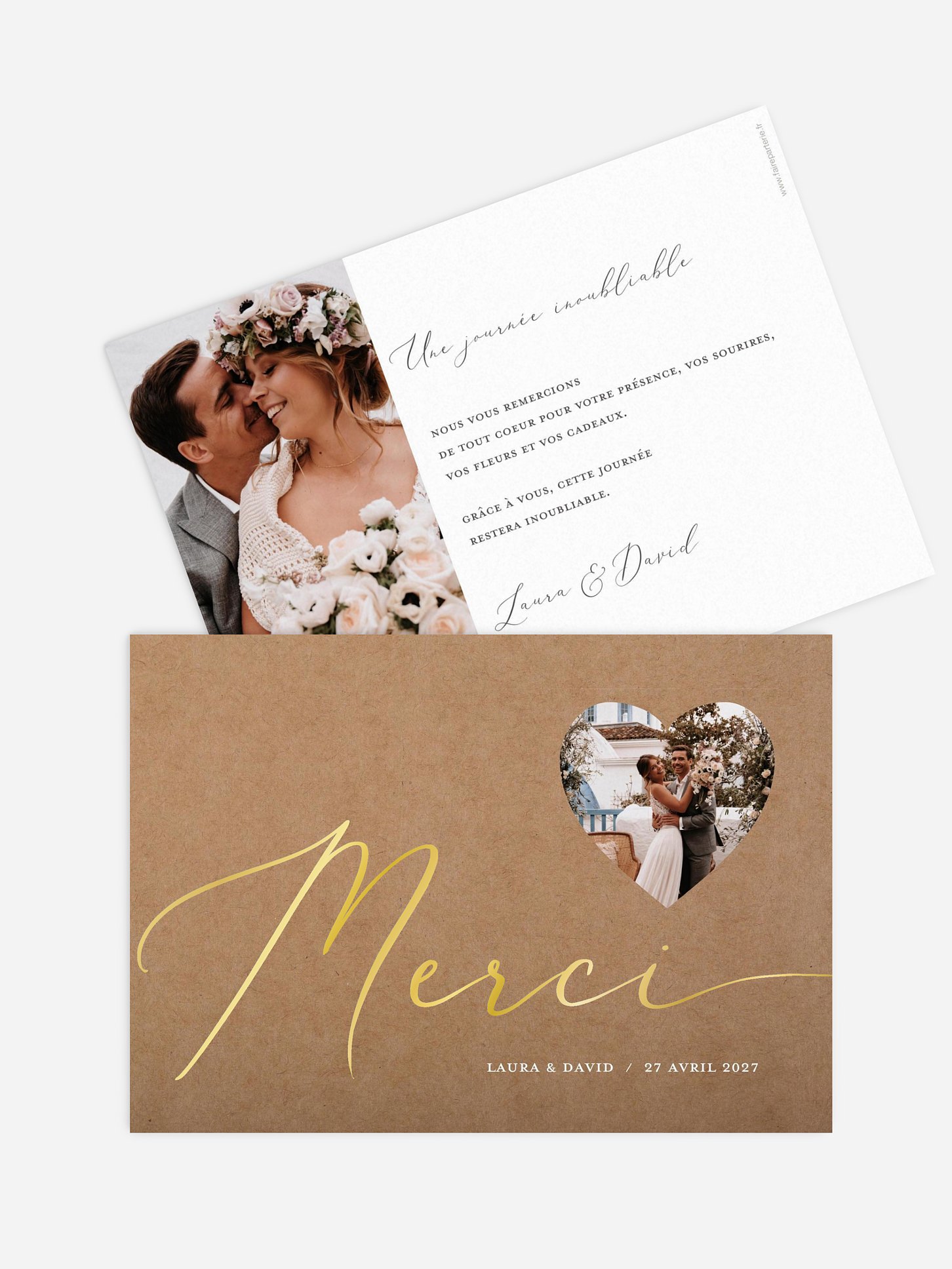 Carte de remerciements Le plus beau Oui