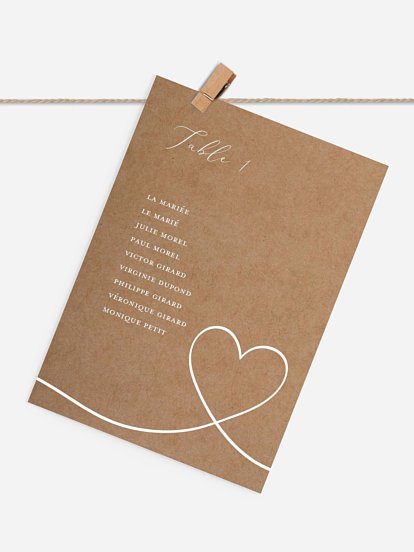 Cartons plan de table mariage Le plus beau Oui