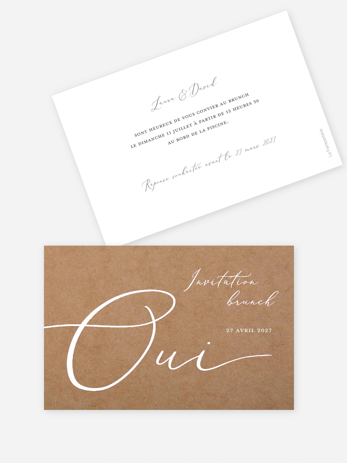 Carte brunch Le plus beau Oui