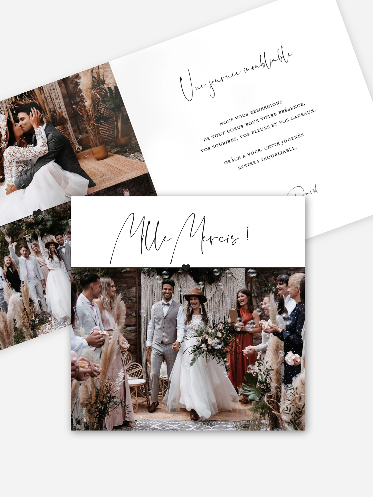 Carte de remerciements Heureux duo