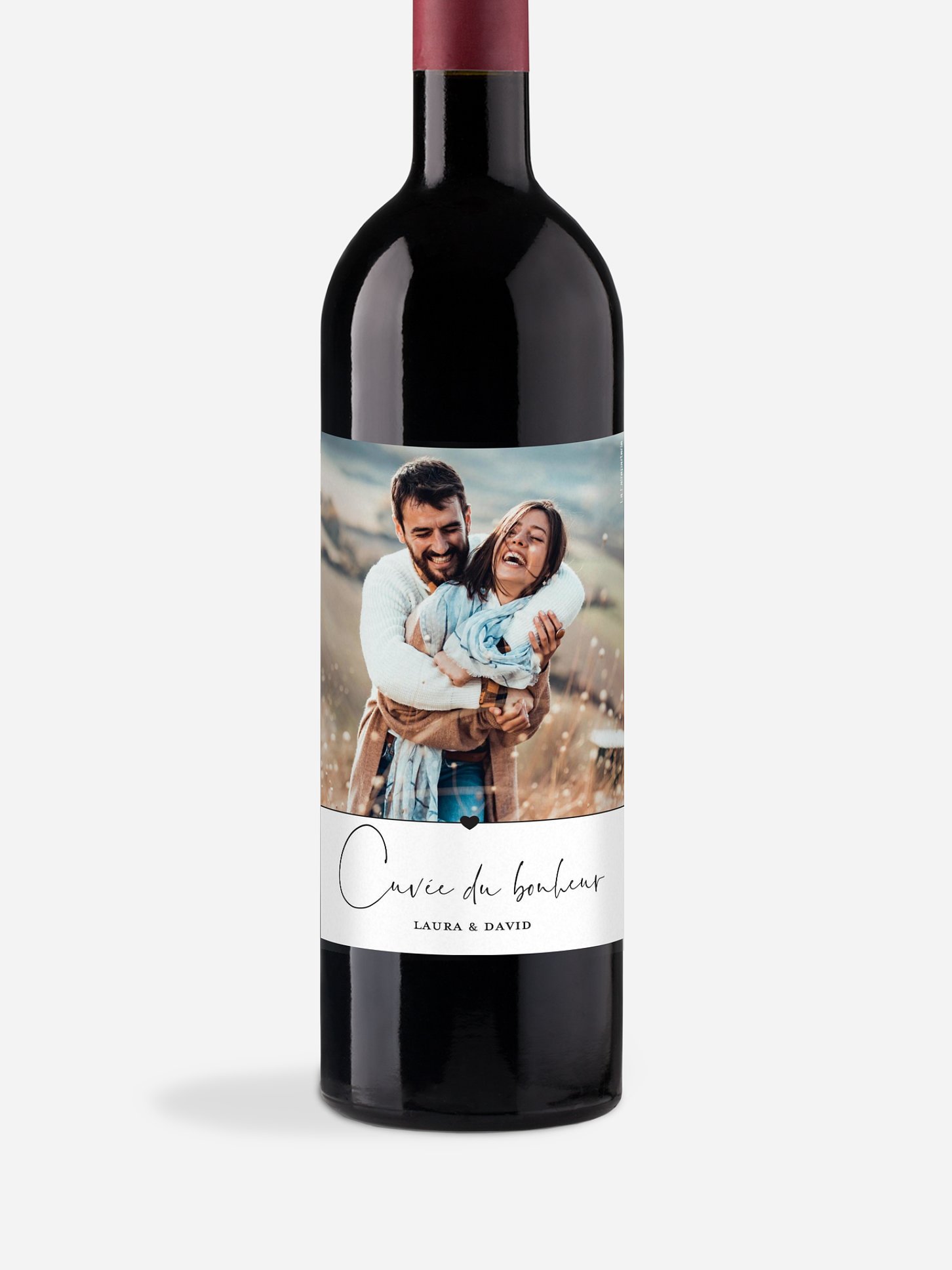 Étiquette bouteille Heureux duo