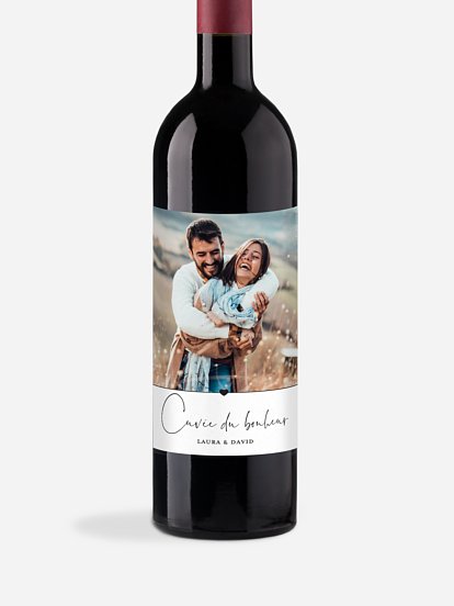 Étiquette bouteille Heureux duo