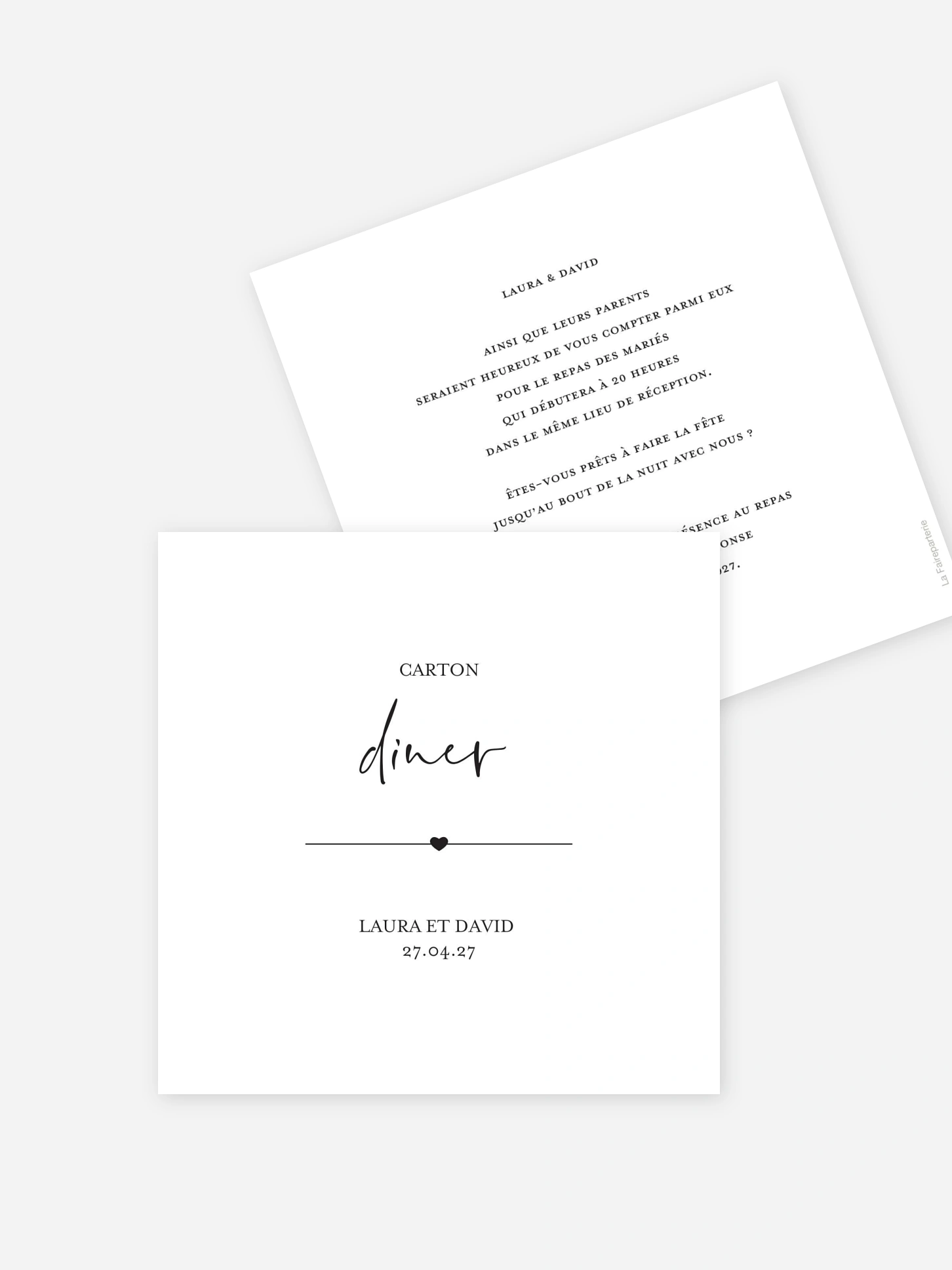 Carton d'invitation Heureux duo