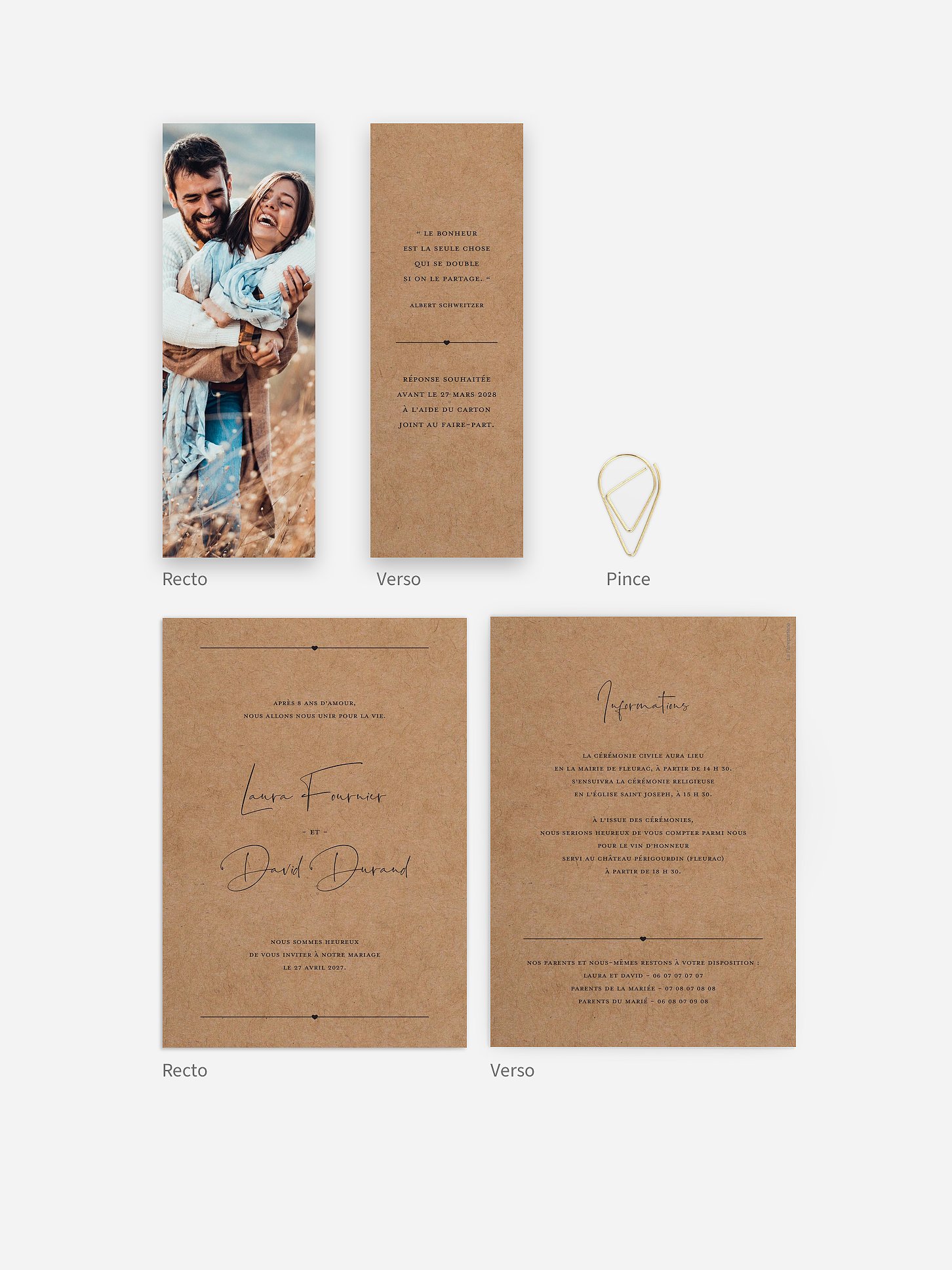 Faire-part de mariage Heureux duo