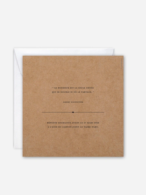 Faire-part de mariage Heureux duo