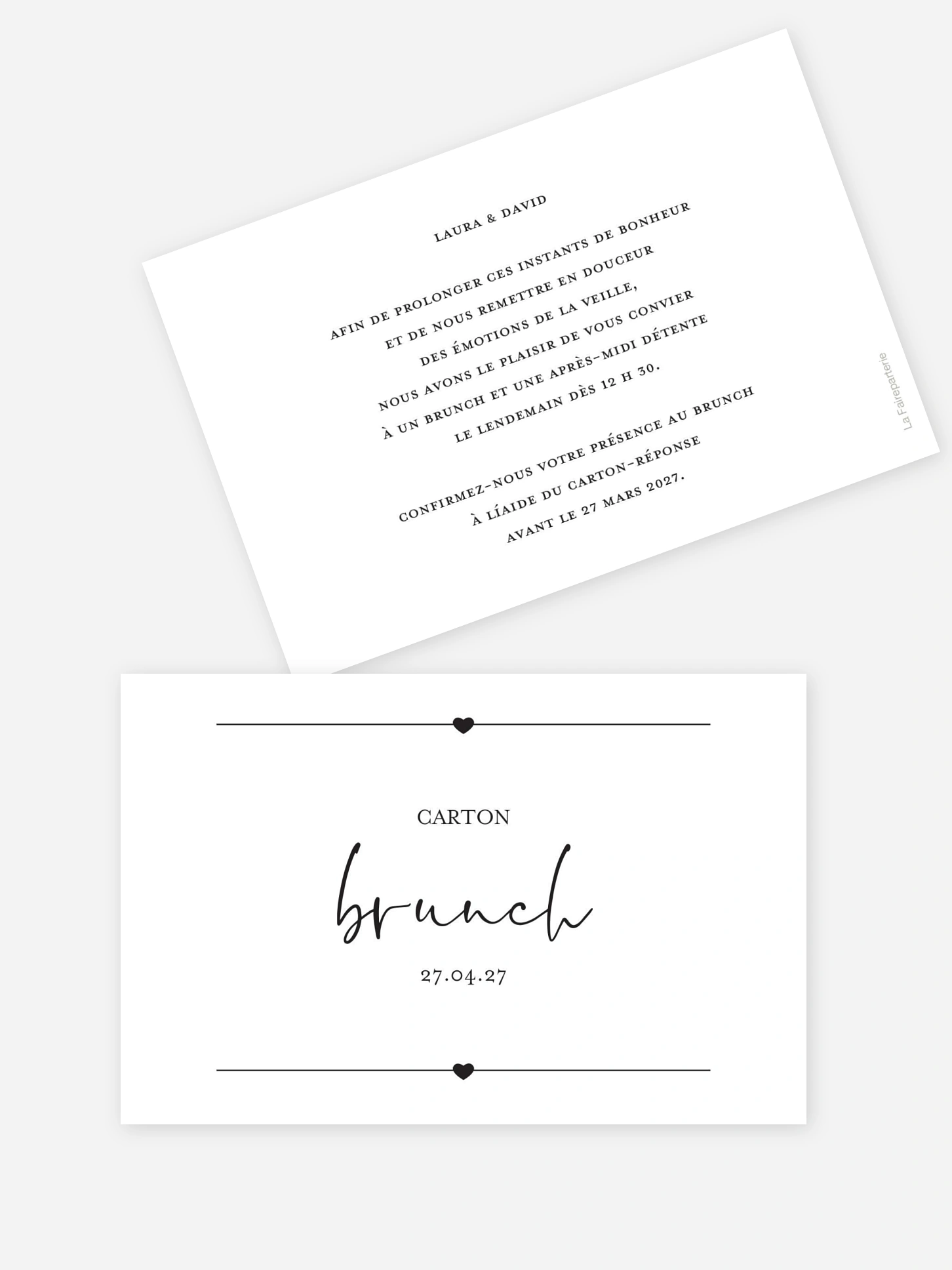 Carte brunch Heureux duo