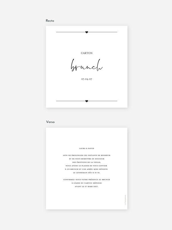 Carte brunch Heureux duo
