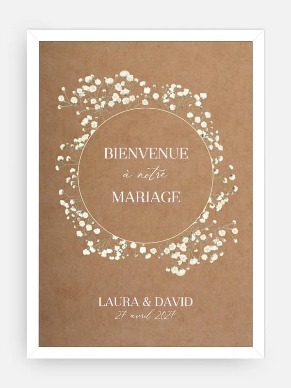 Couronne de gypsophile
