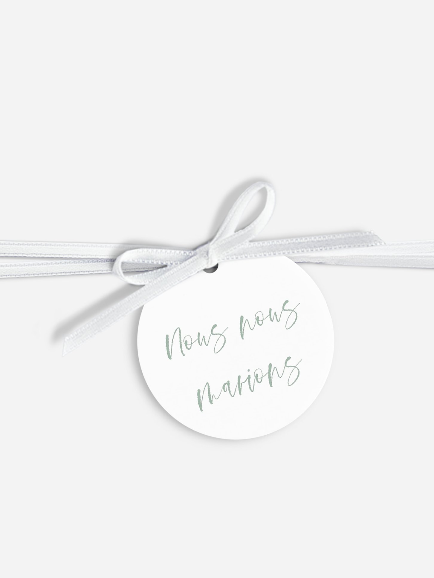 Étiquette avec ruban Eucalyptus & Pampas