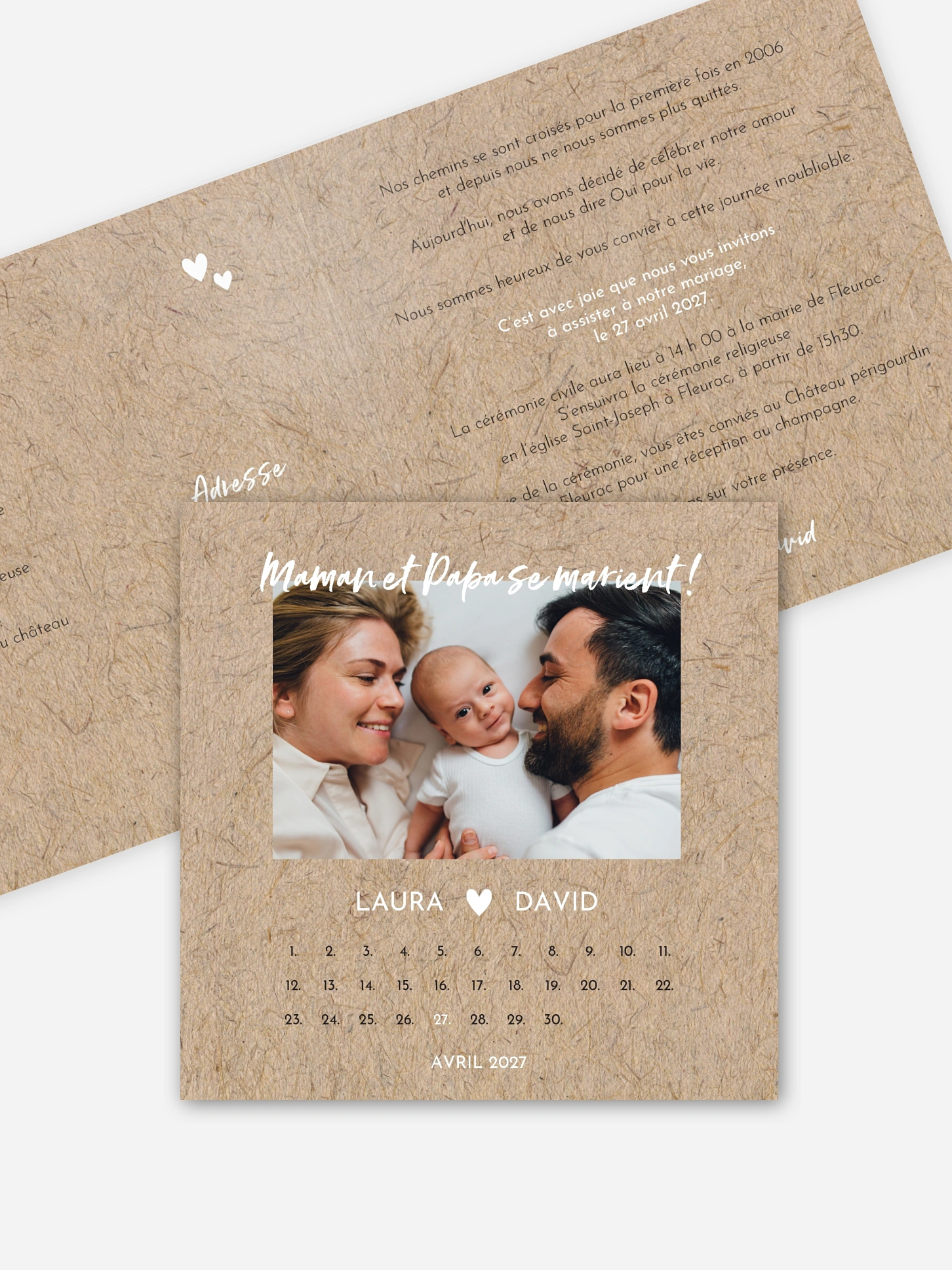 Faire-part de mariage Crafty Family