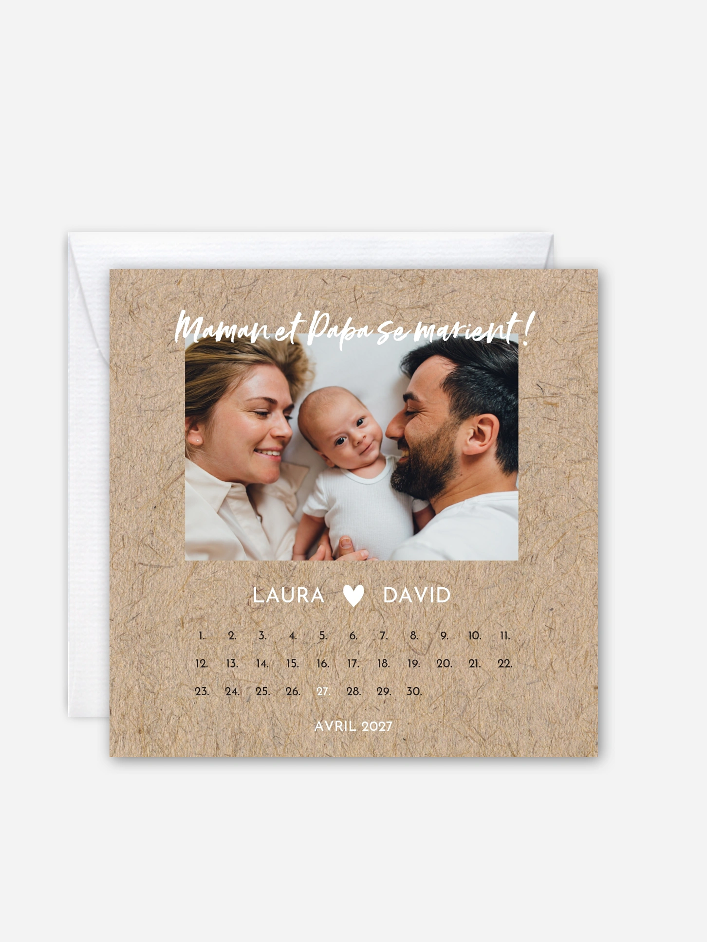Faire-part de mariage Crafty Family
