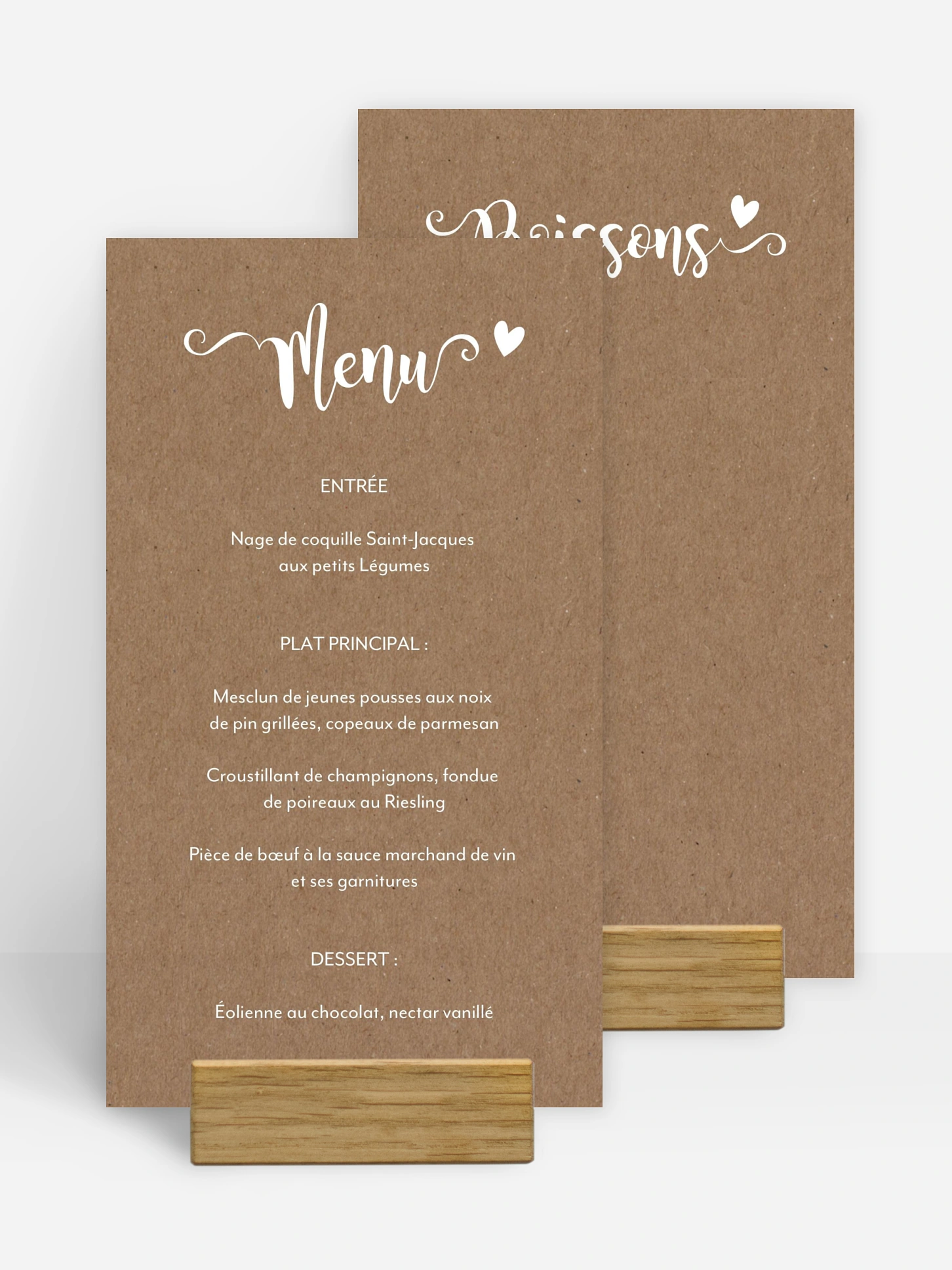 Menu mariage Family Love