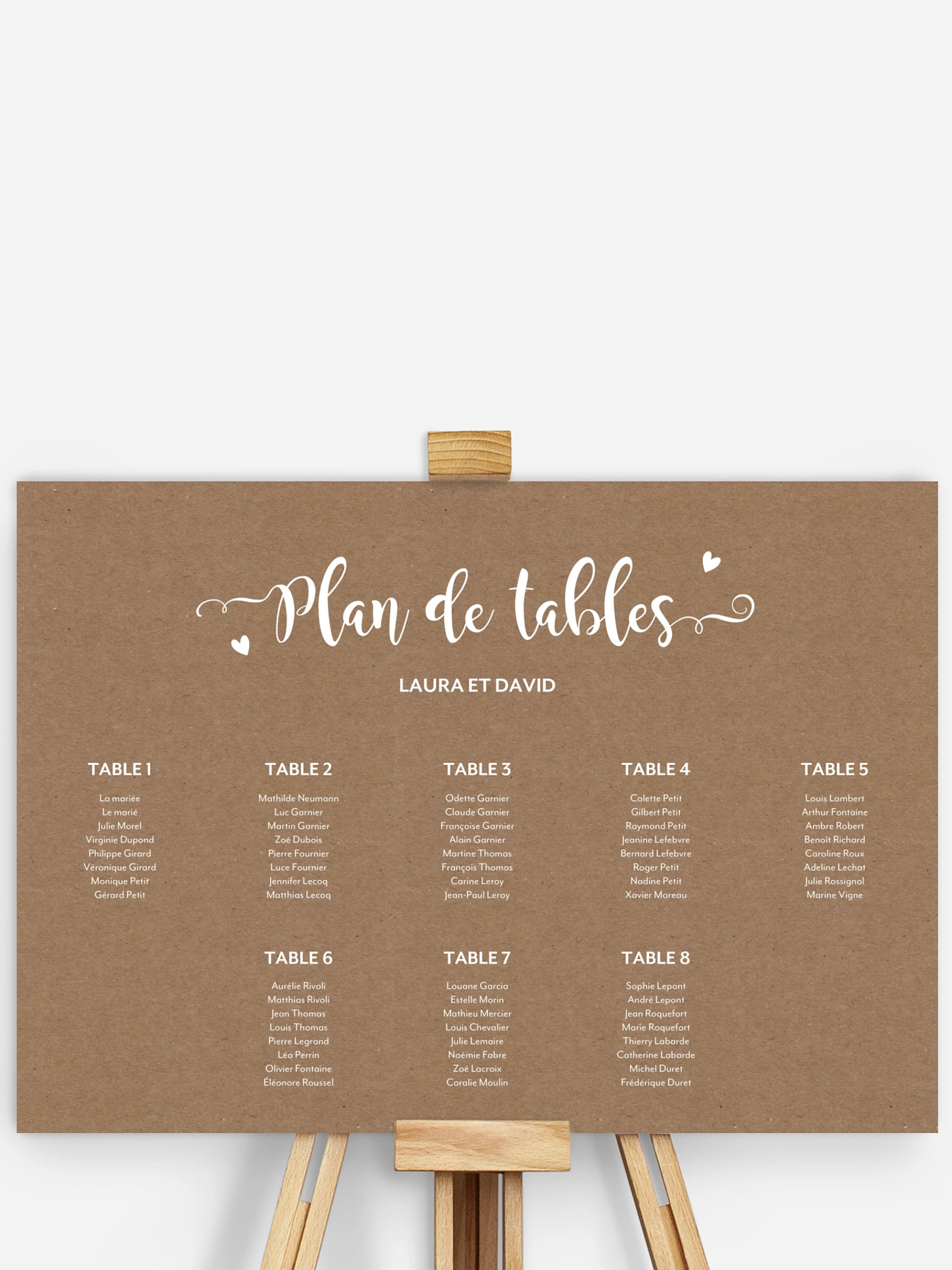 Poster plan de table mariage Family Love