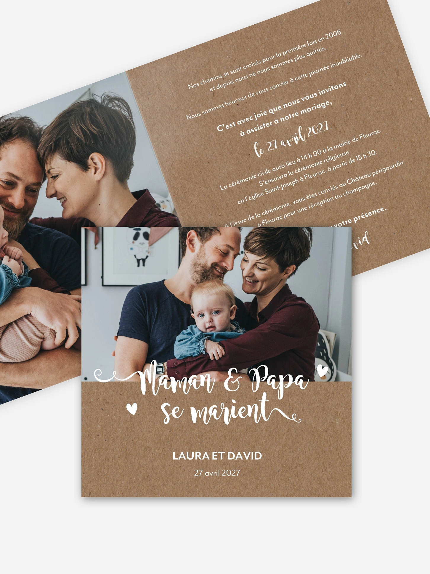 Faire-part de mariage Family Love