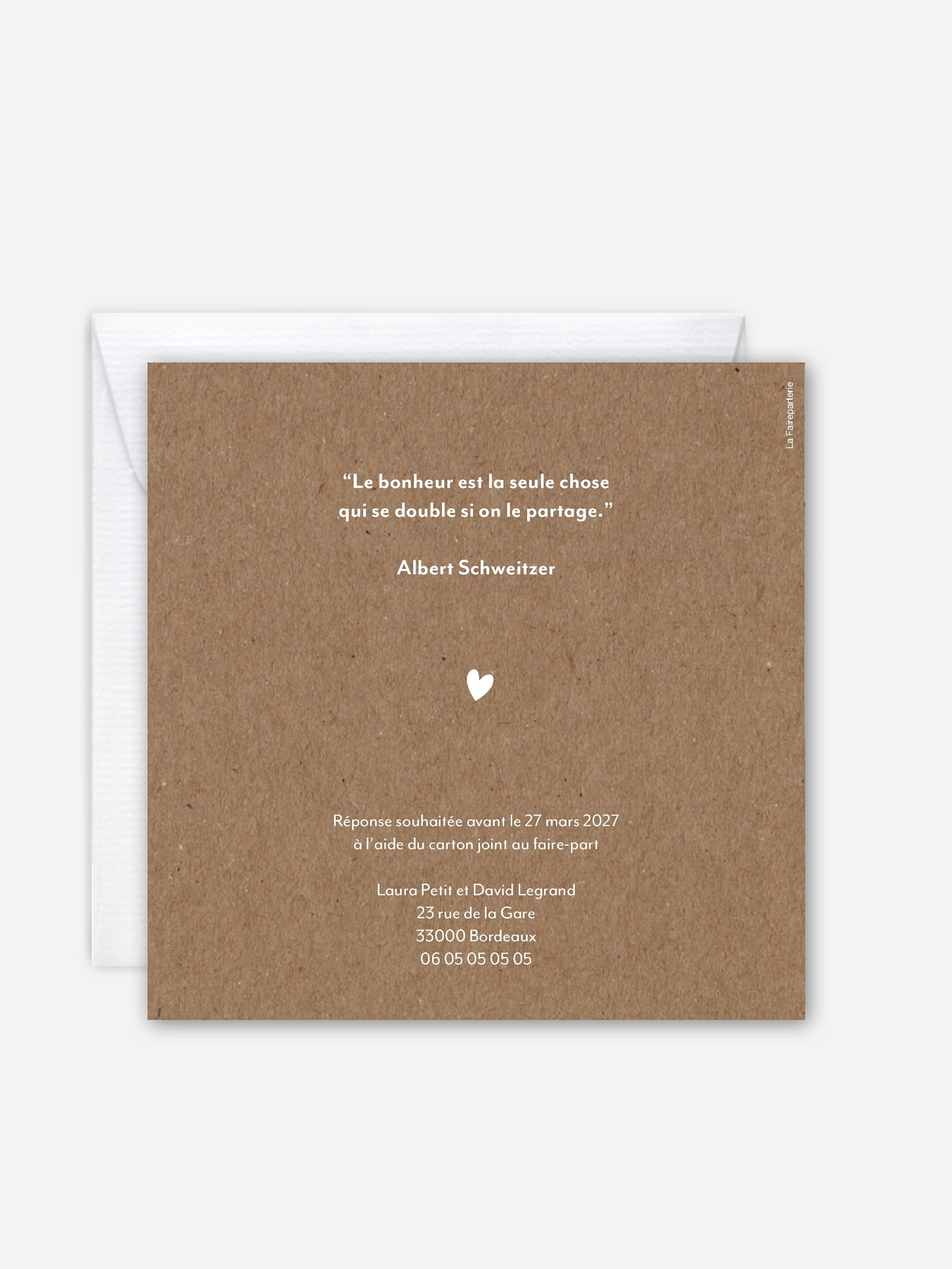 Faire-part de mariage Family Love