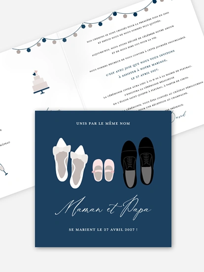 Faire-part de mariage Chaussures des mariés