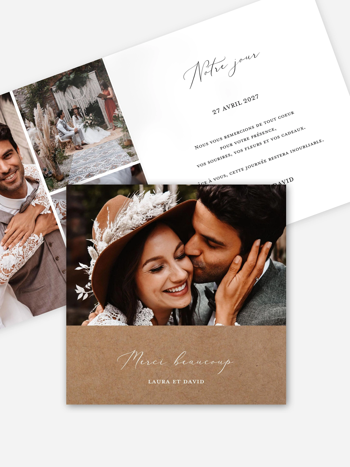 Carte de remerciements Romantic Family