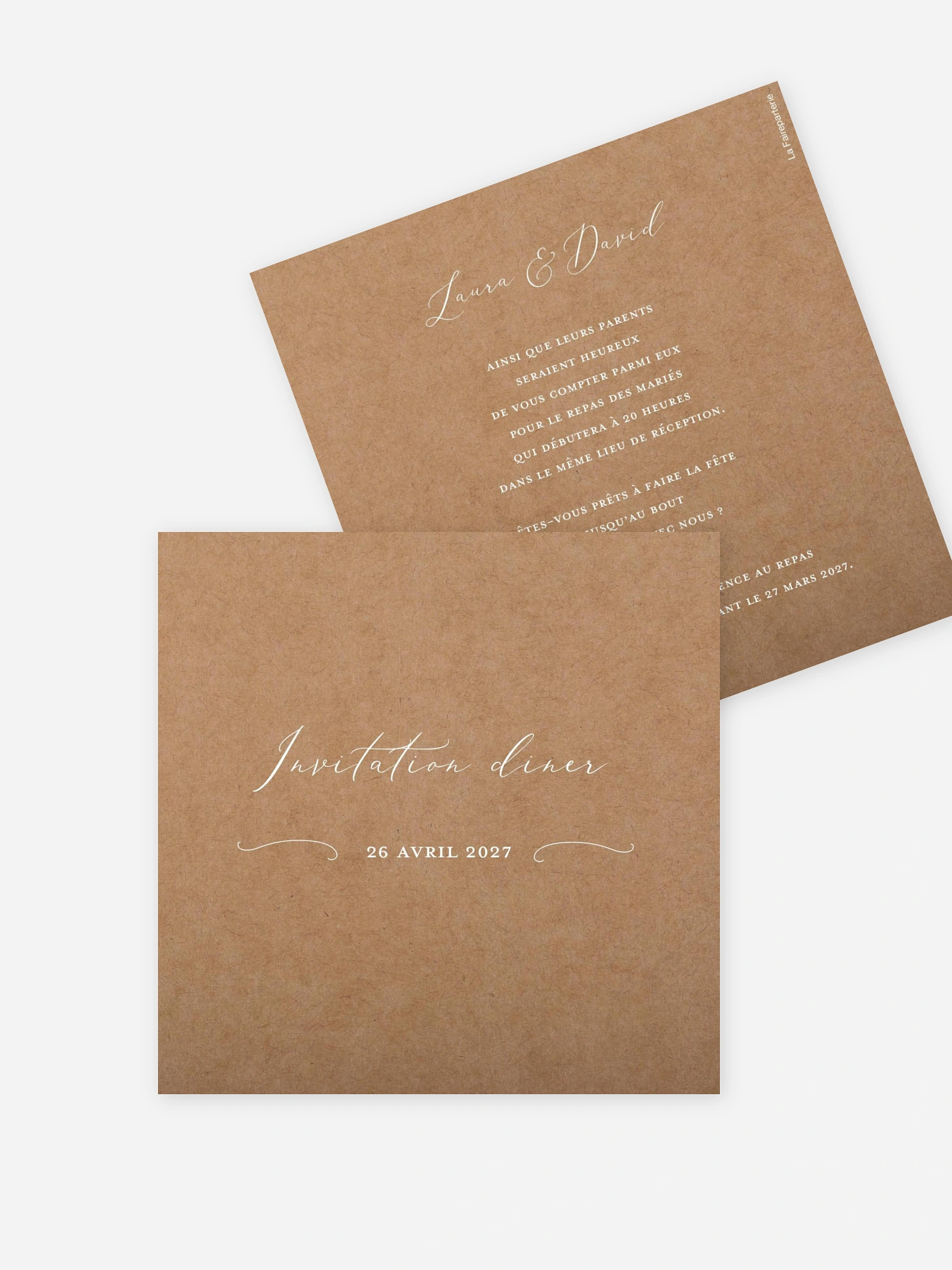 Carton d'invitation Romantic Family