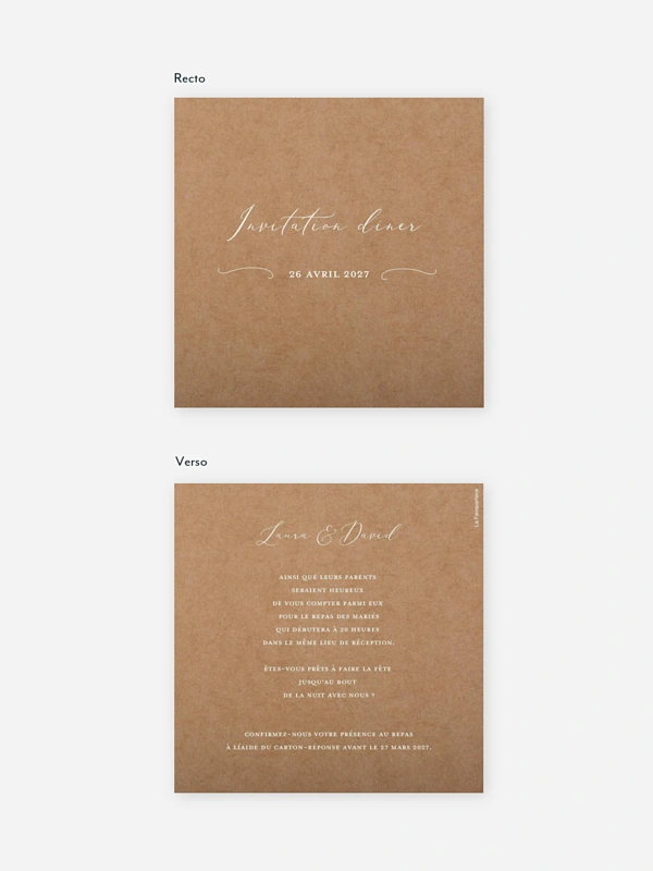 Carton d'invitation Romantic Family