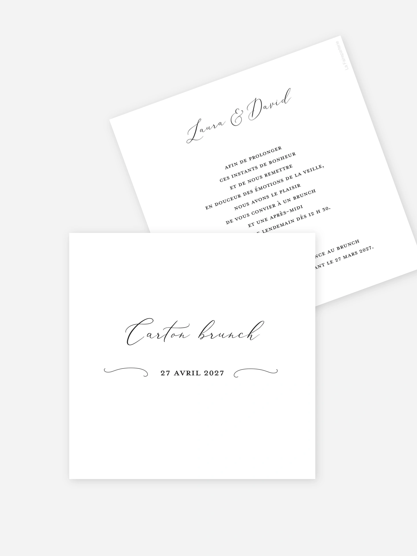 Carte brunch Romantic Family