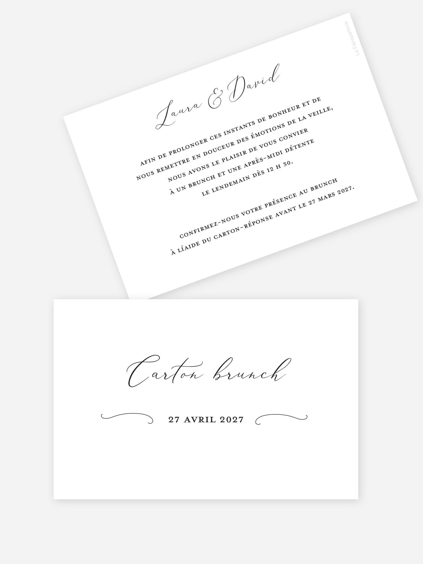 Carte brunch Romantic Family