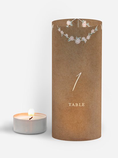Numéro de table mariage Romantic Love