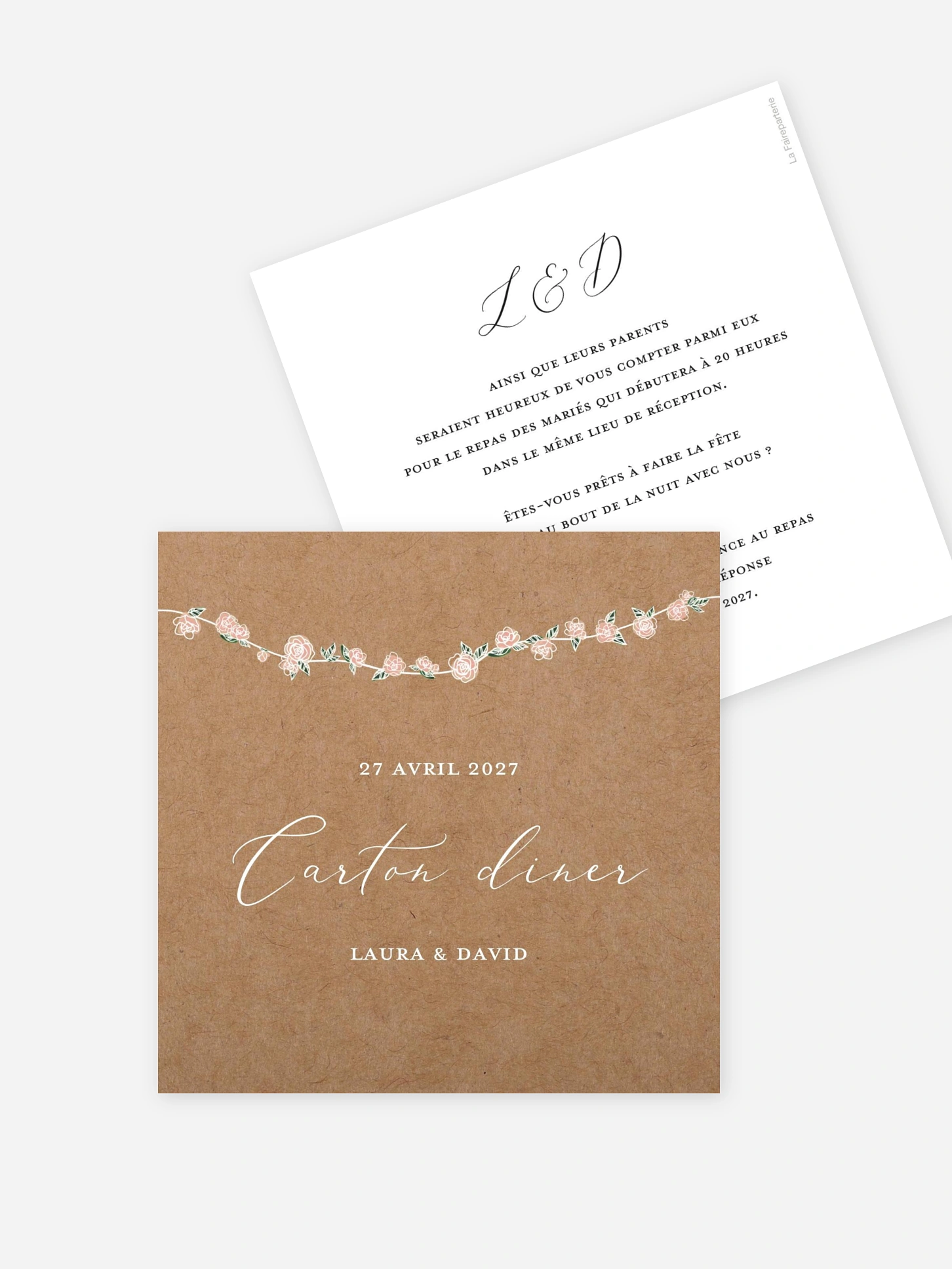 Carton d'invitation Romantic Love