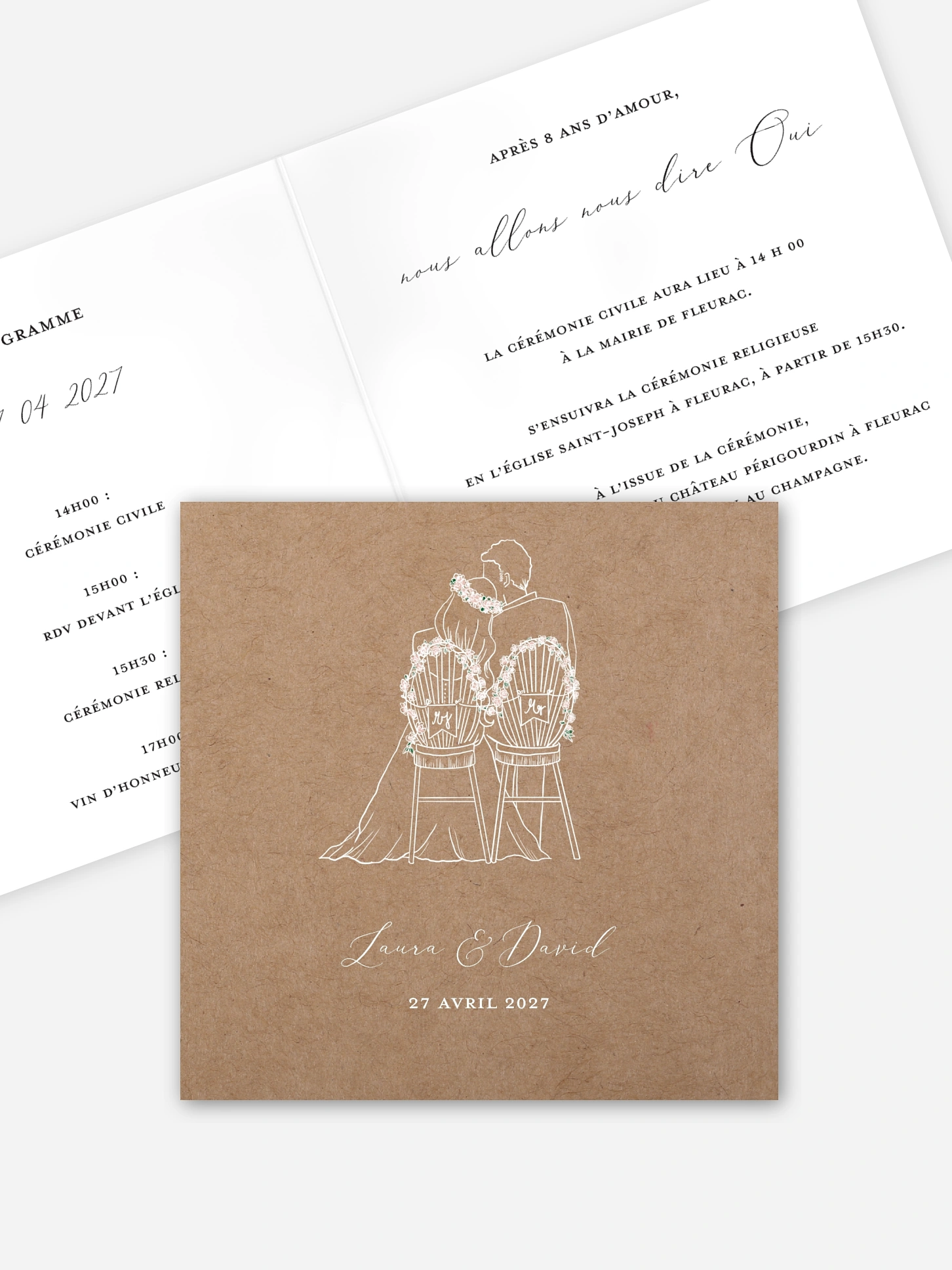 Faire-part de mariage Romantic Love