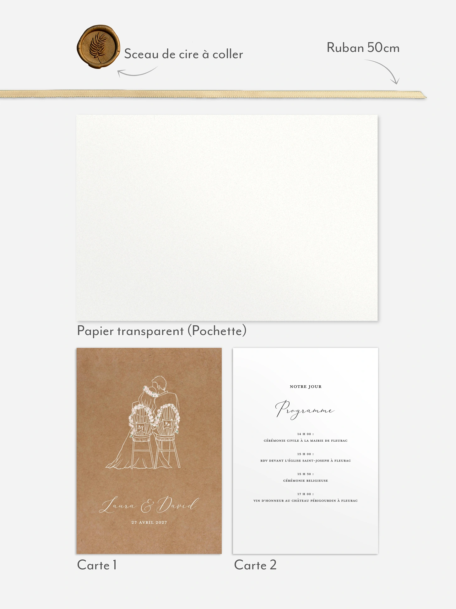Faire-part de mariage Romantic Love