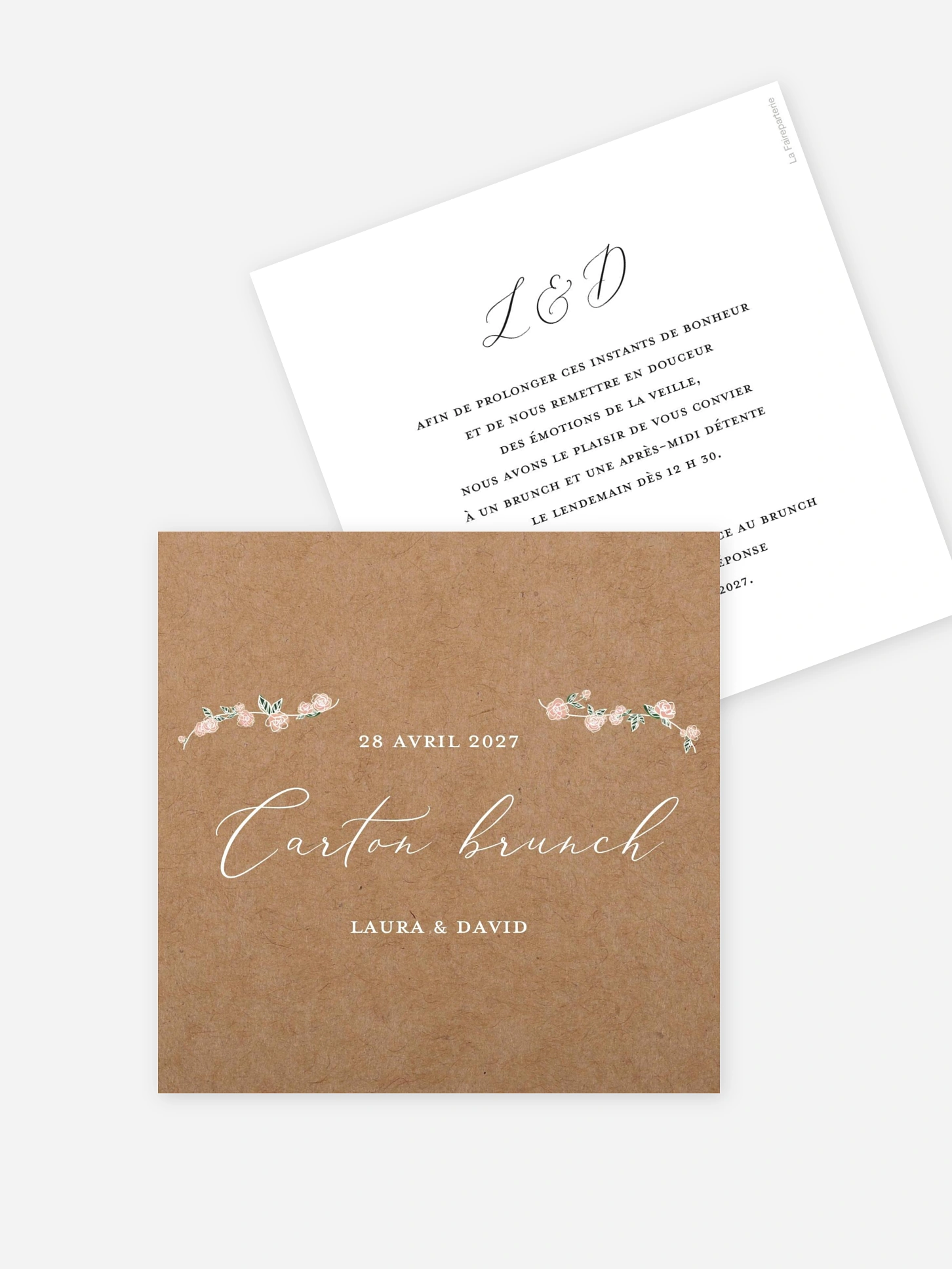 Carte brunch Romantic Love