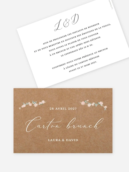 Carte brunch Romantic Love