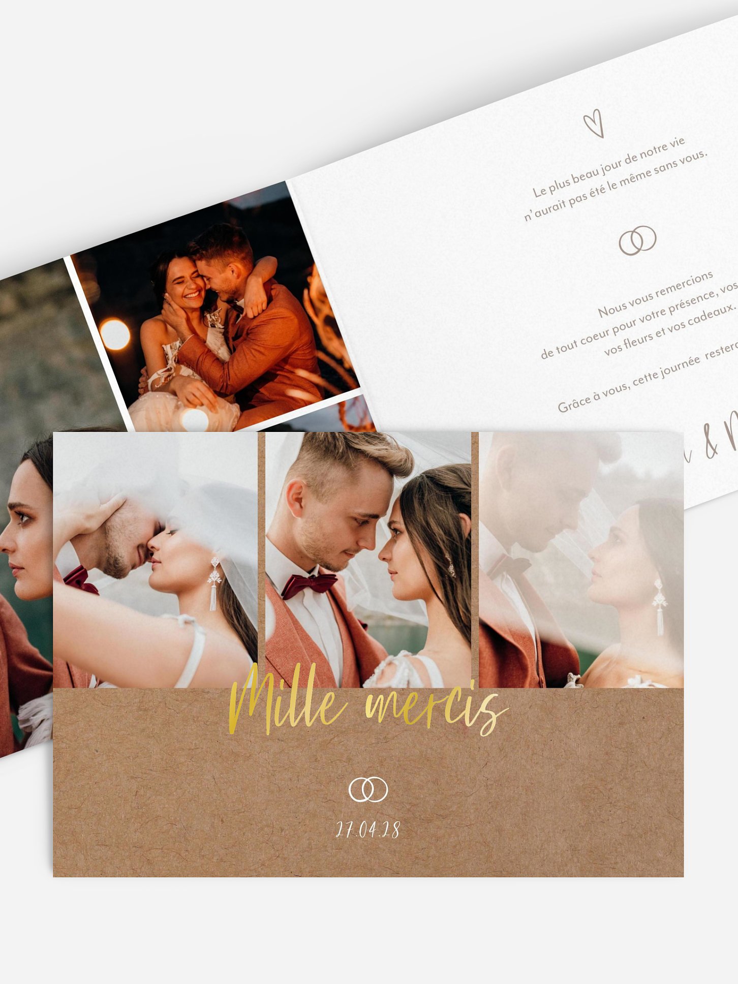 Carte de remerciements Lovestory