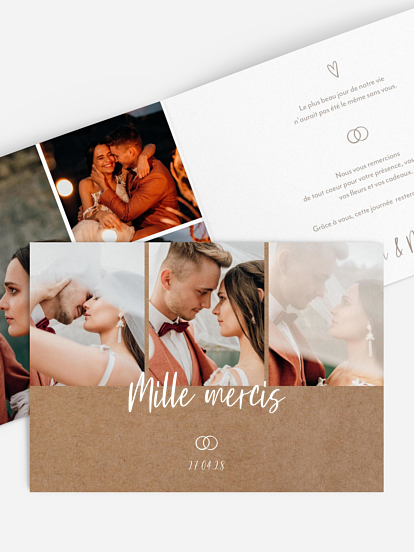 Carte de remerciements Lovestory