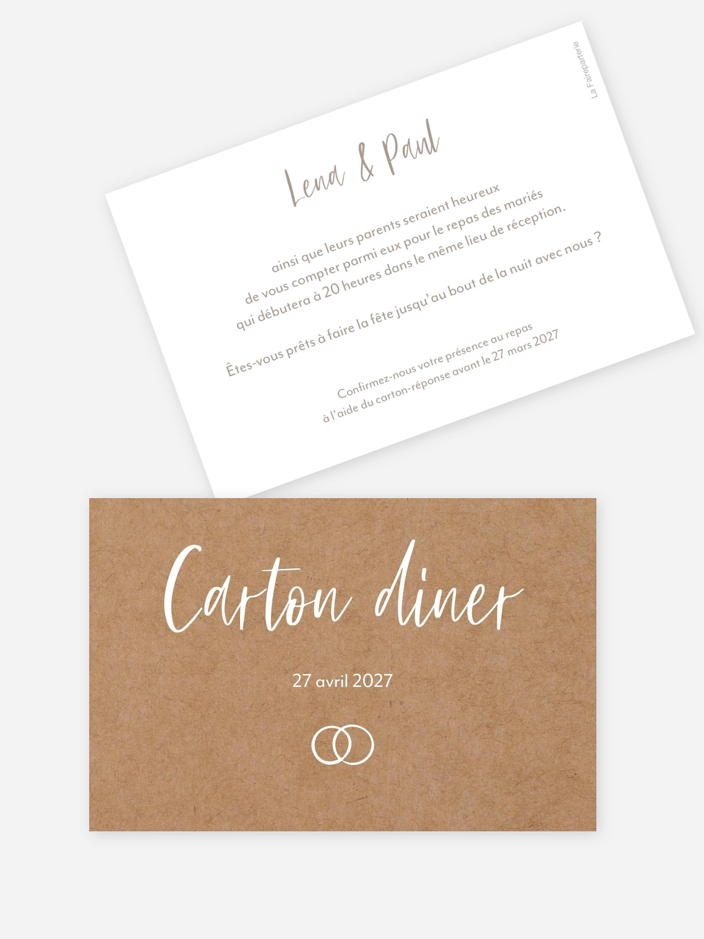 Carton d'invitation Lovestory