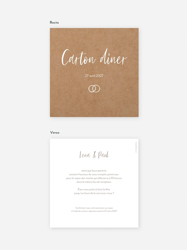 Carton d'invitation Lovestory