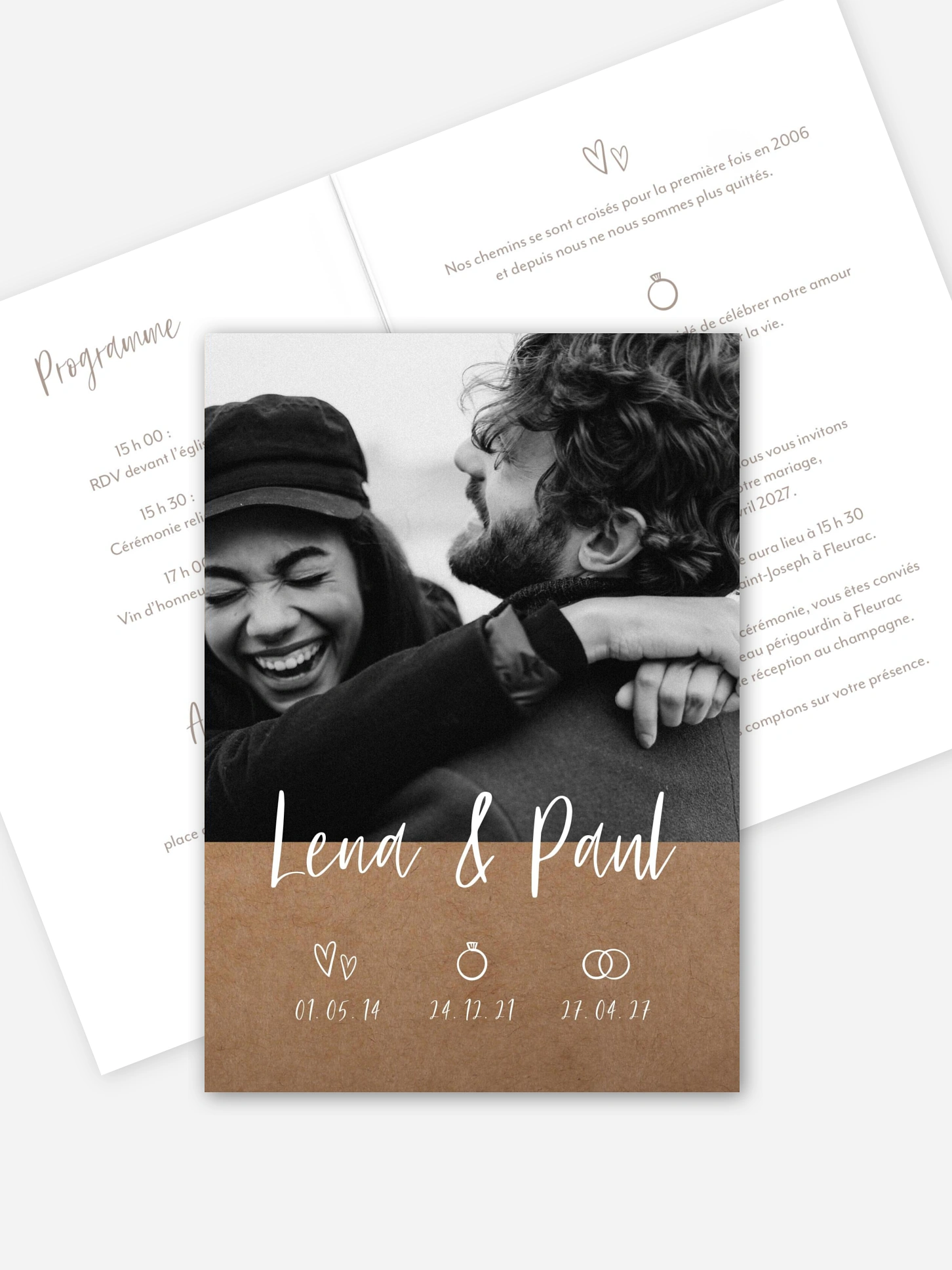 Faire-part de mariage Lovestory