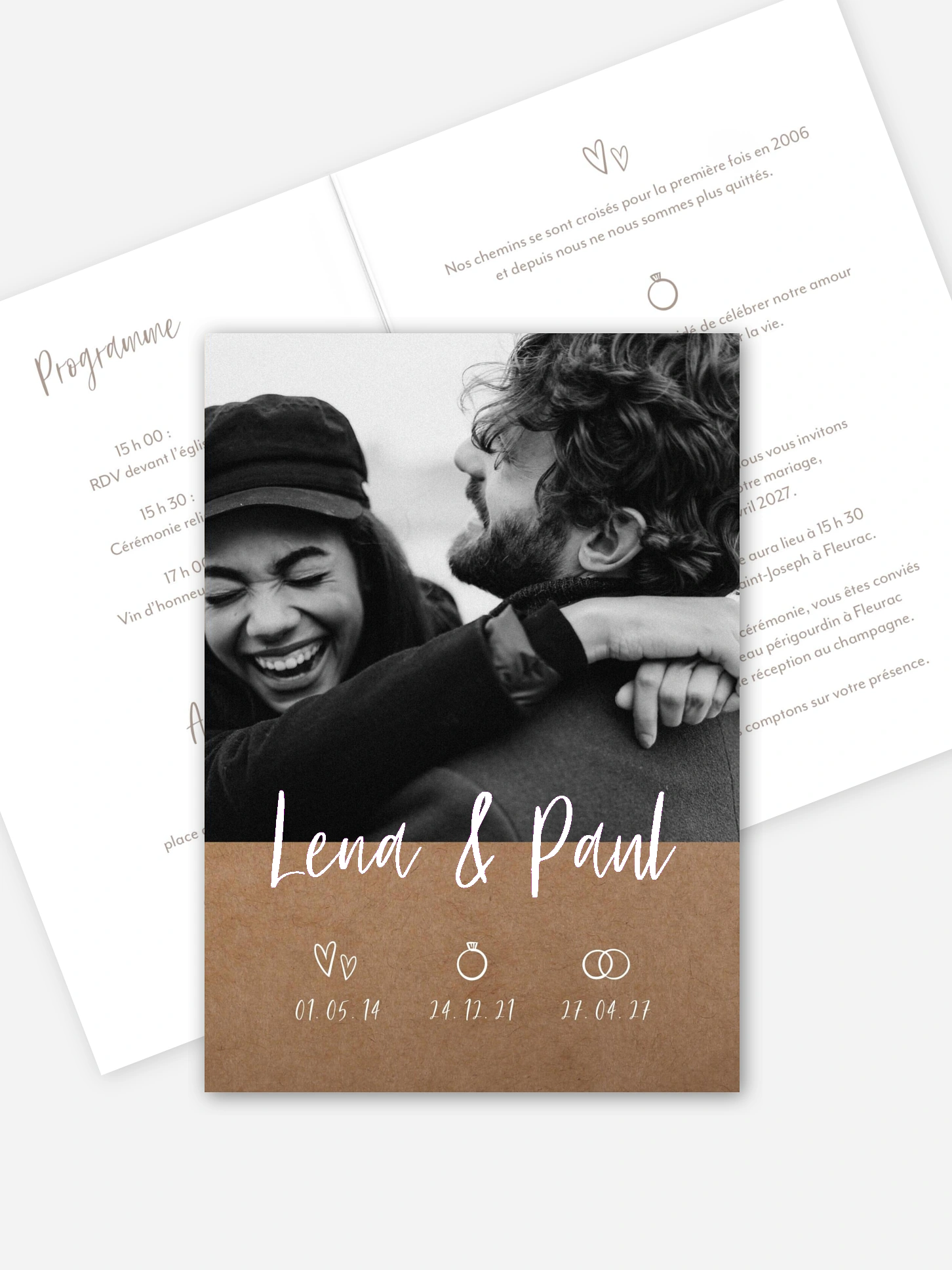 Faire-part de mariage Lovestory