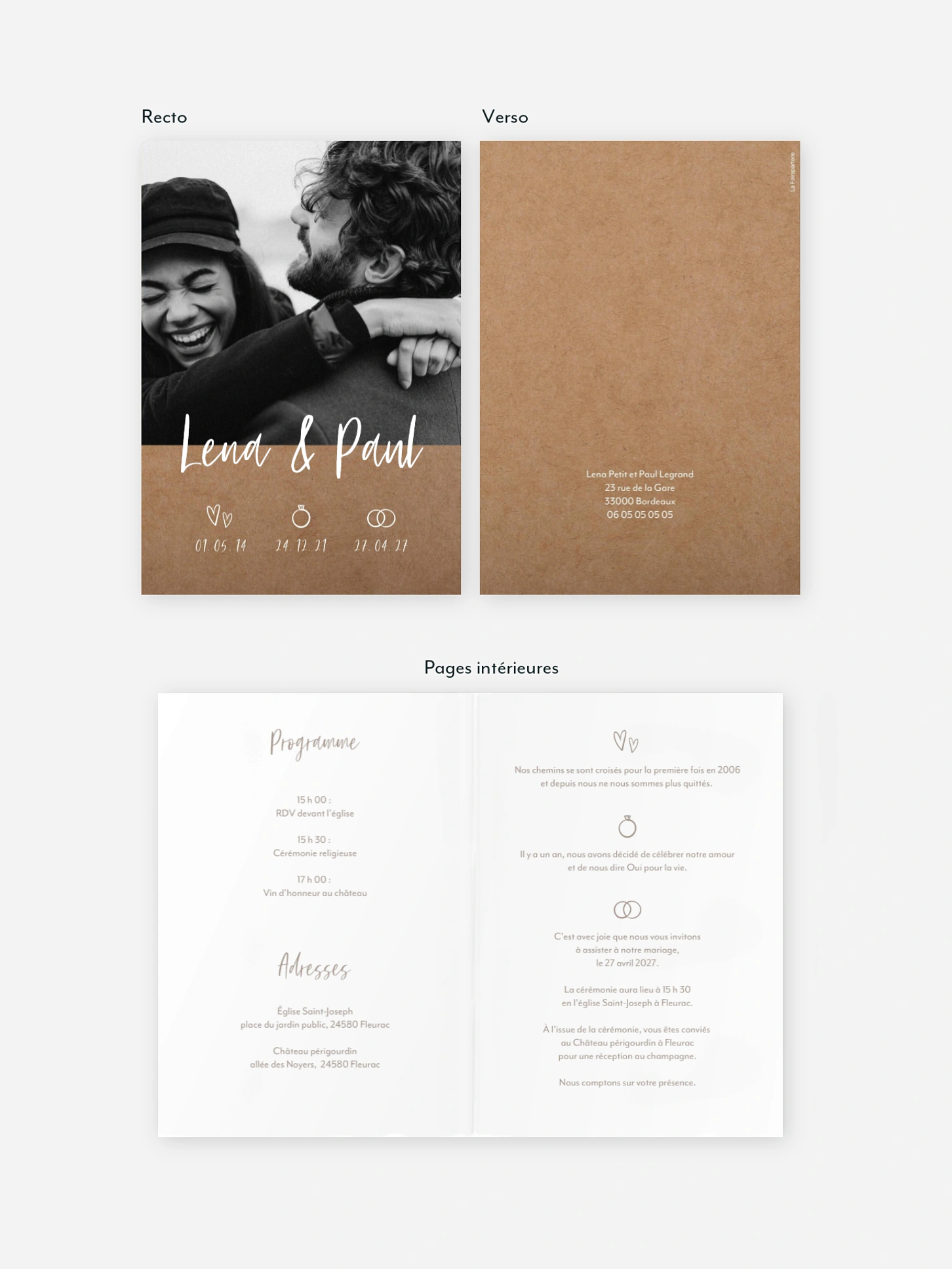 Faire-part de mariage Lovestory