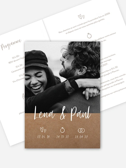 Faire-part de mariage Lovestory