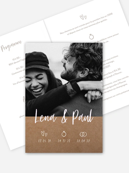 Faire-part de mariage Lovestory