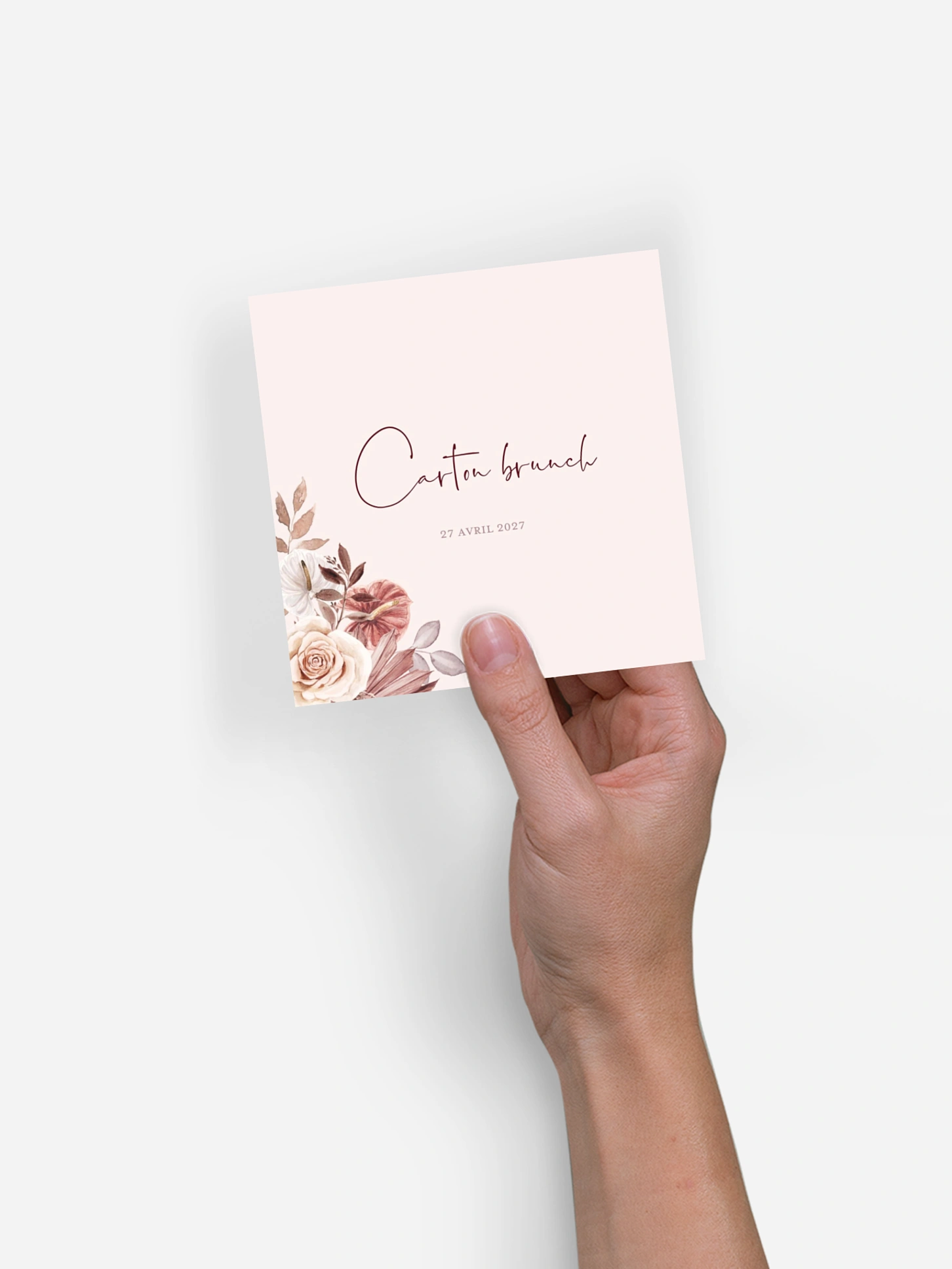 Carte brunch Fleurs bohèmes