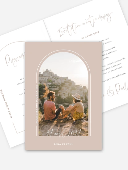Faire-part de mariage Love Adventure