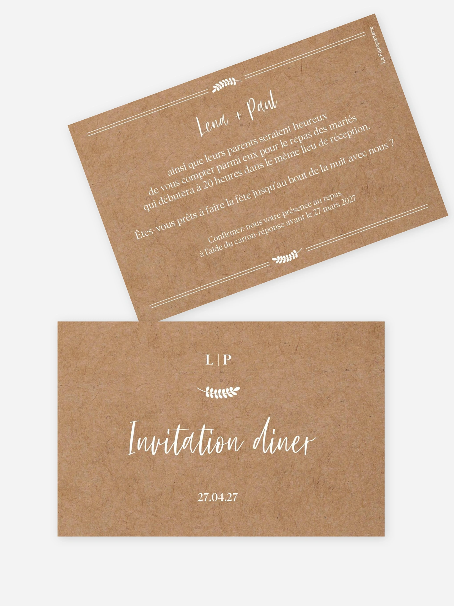 Carton d'invitation Mini logo