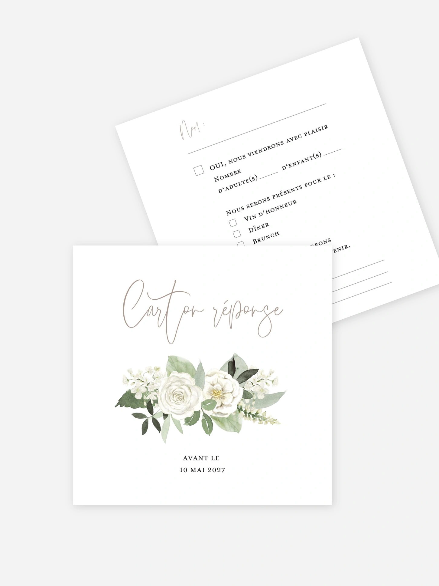 Carton réponse Bouquet chic