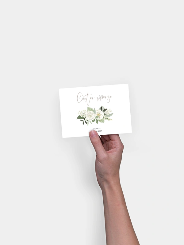 Carton réponse Bouquet chic