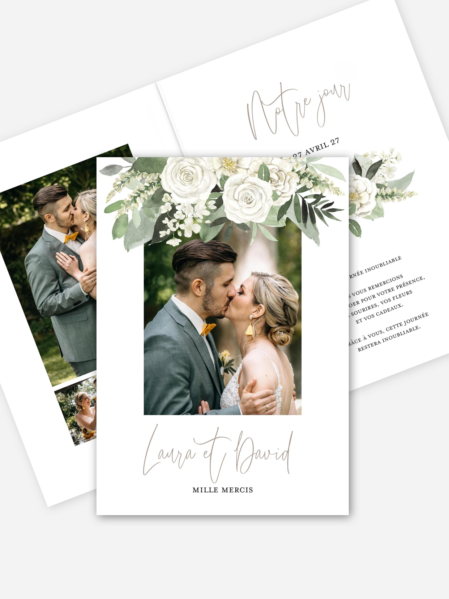Carte de remerciements Bouquet chic