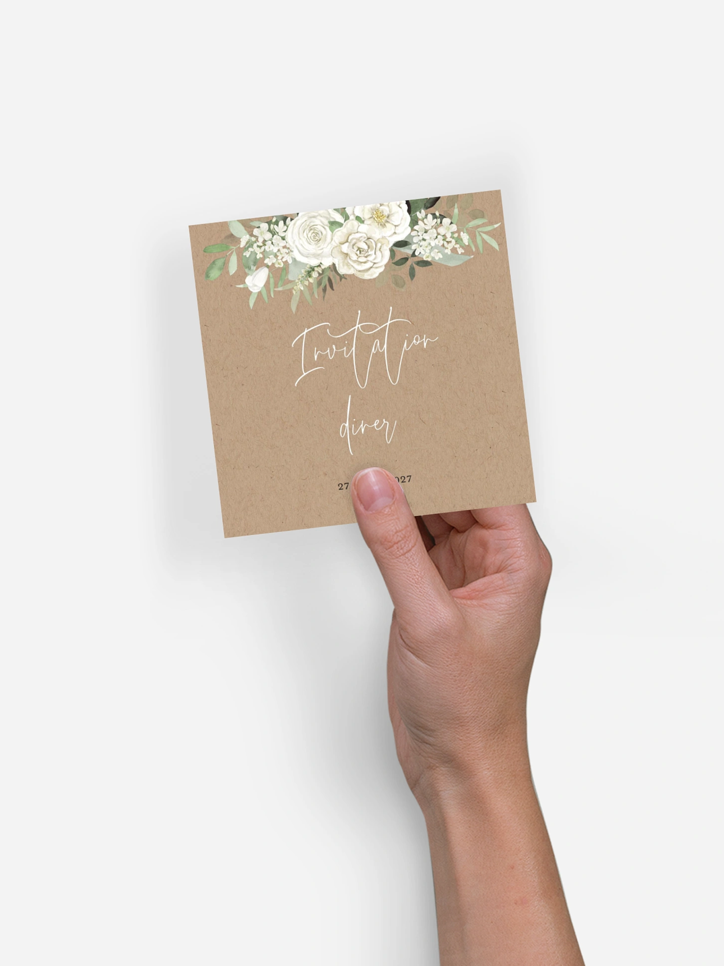 Carton d'invitation Bouquet chic