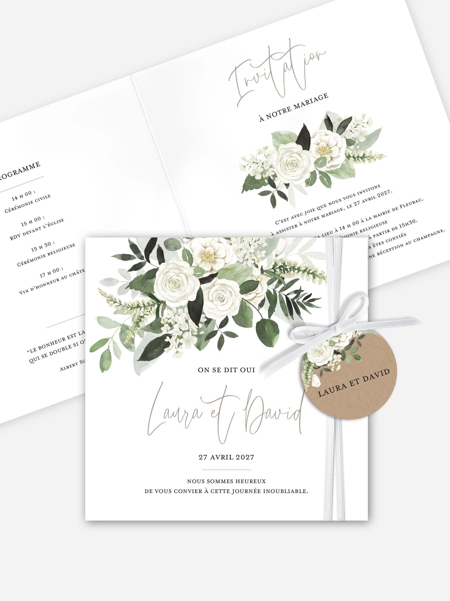 Faire-part de mariage Bouquet chic